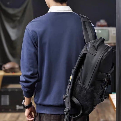 コントラストカラー シンプル ポロシャツ（2Colors）250878