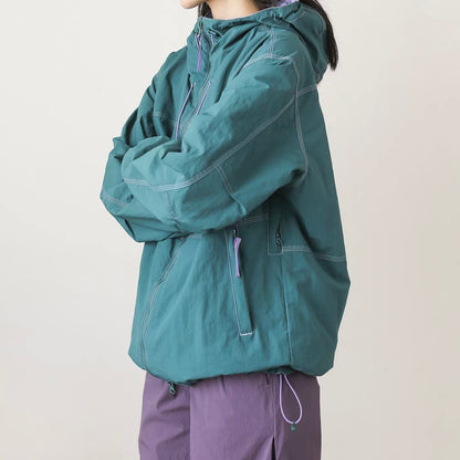 裾ドローコード フード付ウィンドブレーカー（2Colors）260064
