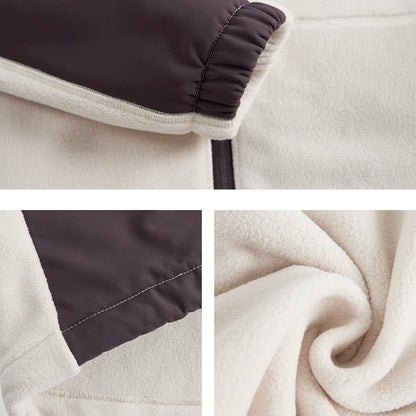 ワンポイントカラー フード付フリースジャケット（3Colors）250939