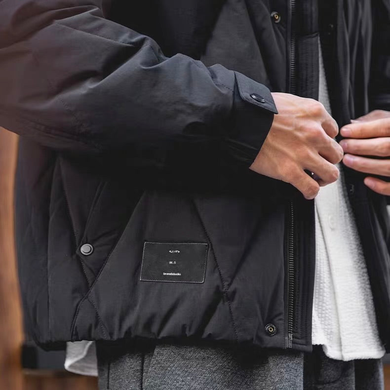 ダイヤ型 スタンドカラー ダウンジャケット（3Colors）251064