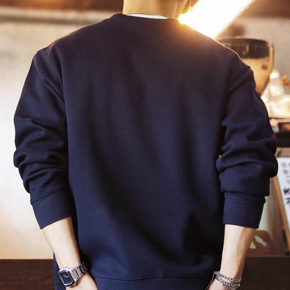 ロゴ刺繍 シンプル スウェットプルオーバー（2Colors）250820