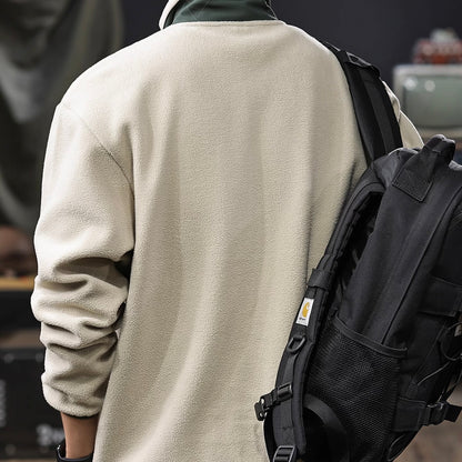 スタンドカラー ハーフジップ フリースジャケット（1Color）250901