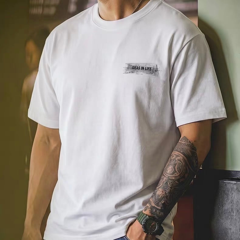 ダーティプリント シンプルTシャツ（2Colors）260374
