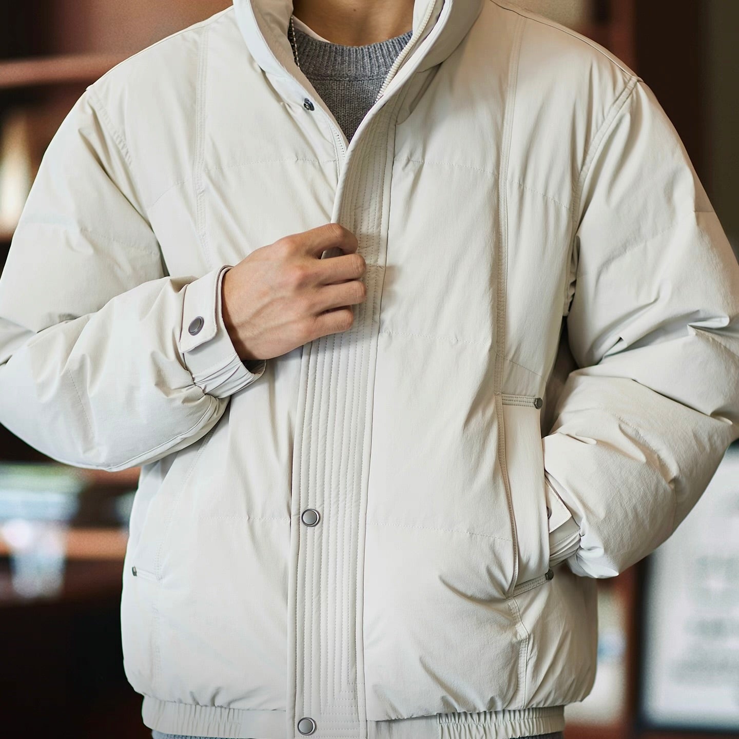 防寒 スタンドカラー ダウンジャケット（3Colors）250929