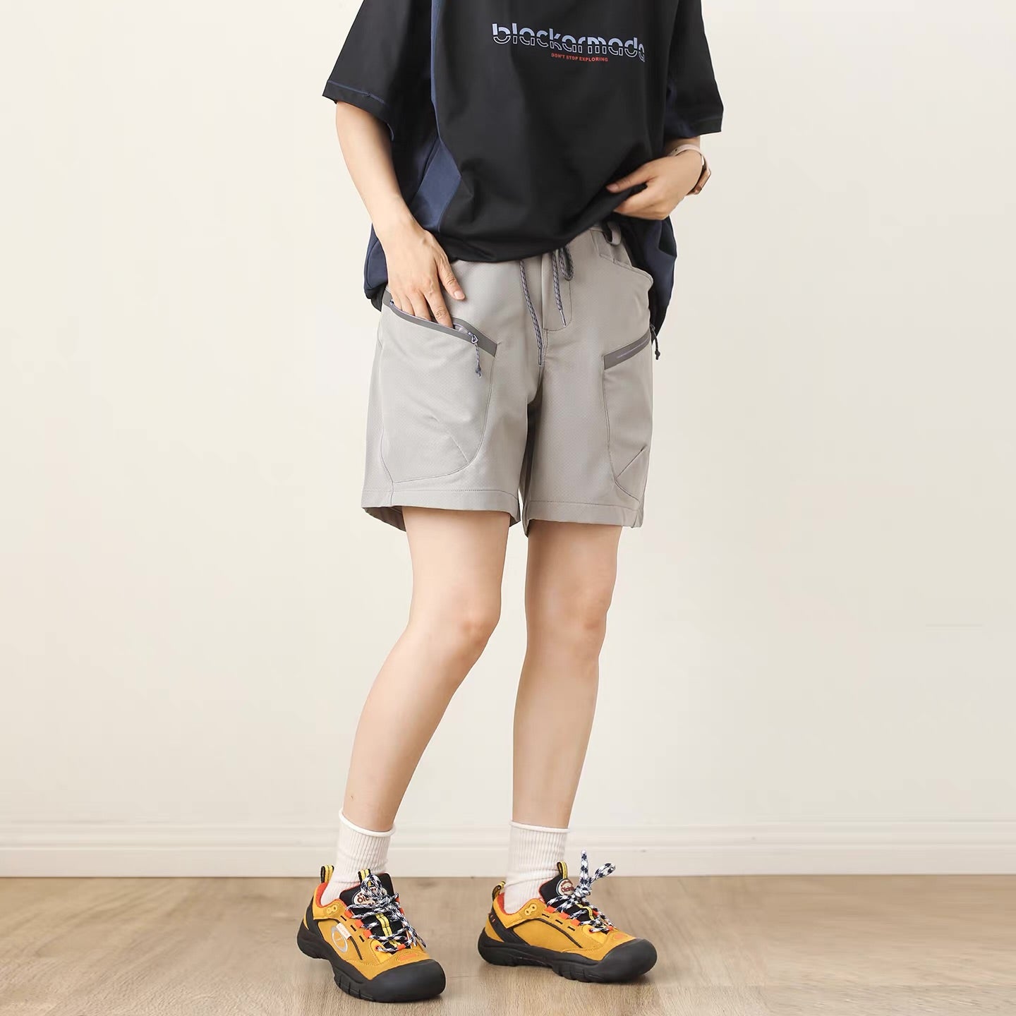 撥水 速乾 ワイドハーフパンツ（4Colors）260565