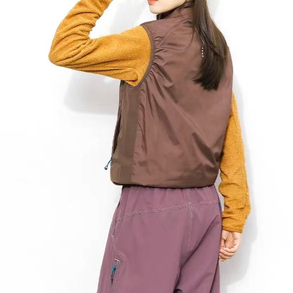 スタンドカラー シンプル ライトベスト（2Colors）251073