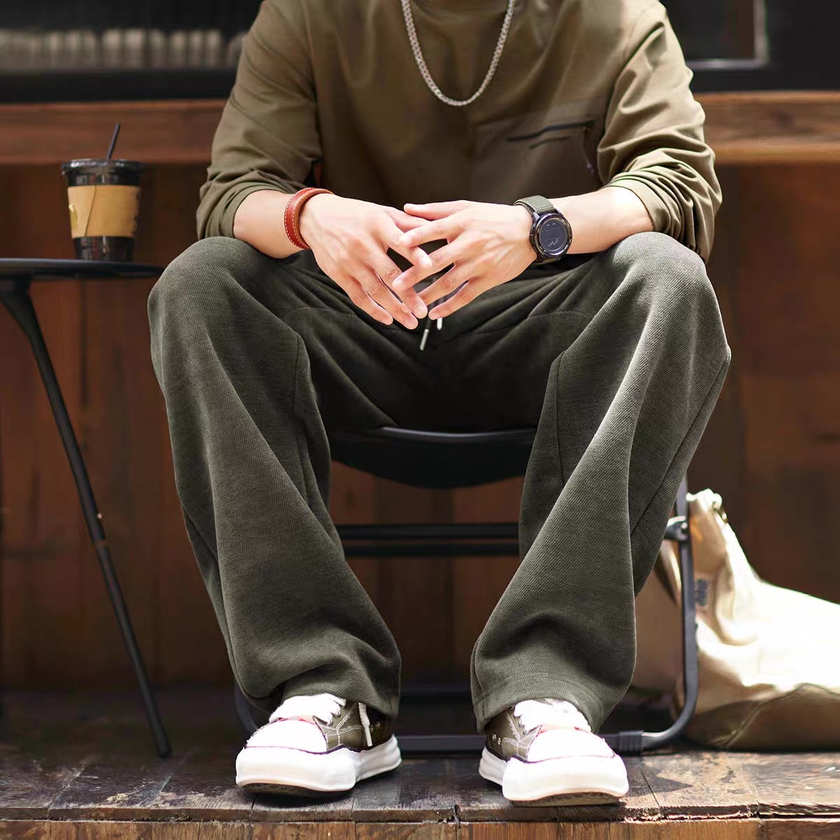 ストレッチ ワイド スウェットパンツ（2Colors）250863