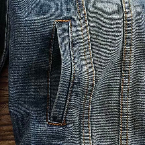 コーデュロイ襟 ウォッシュドデニムジャケット（1Color）240583