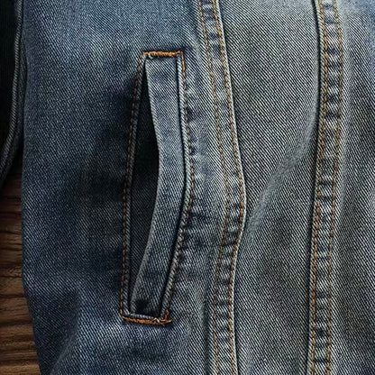 コーデュロイ襟 ウォッシュドデニムジャケット（1Color）240583