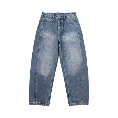 アメリカンレトロ ウォッシュドデニム テーパードパンツ（1Color）260001
