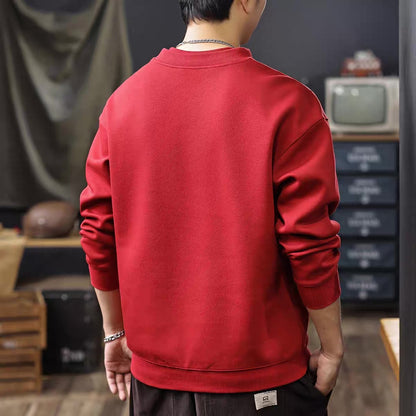 アシンメトリー デザイン スウェットプルオーバー（4Colors）250877