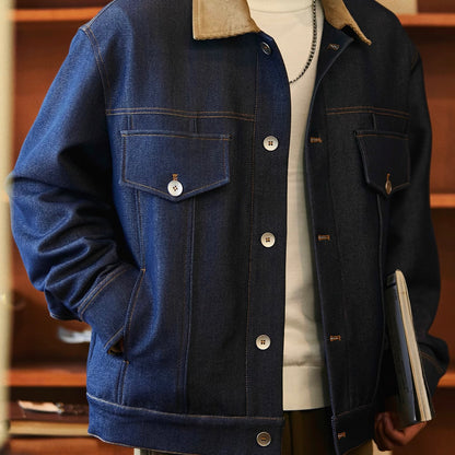 コーデュロイ襟 オーバーサイズ デニムジャケット（1Color）250997