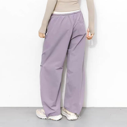 ワンポイントカラー ワイド スポーツパンツ（3Colors）260128