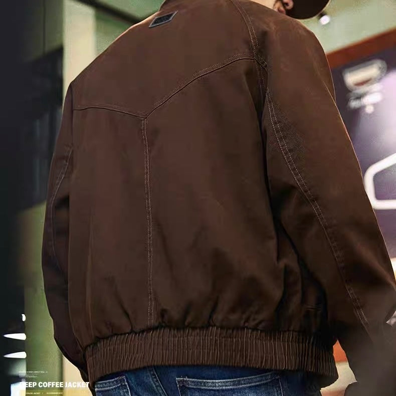 レトロ スタンドカラー ワークジャケット（2Colors）250854