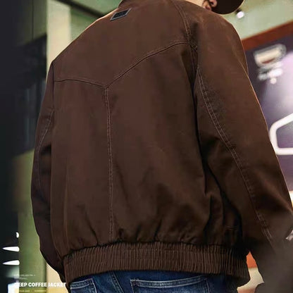 レトロ スタンドカラー ワークジャケット（2Colors）250854