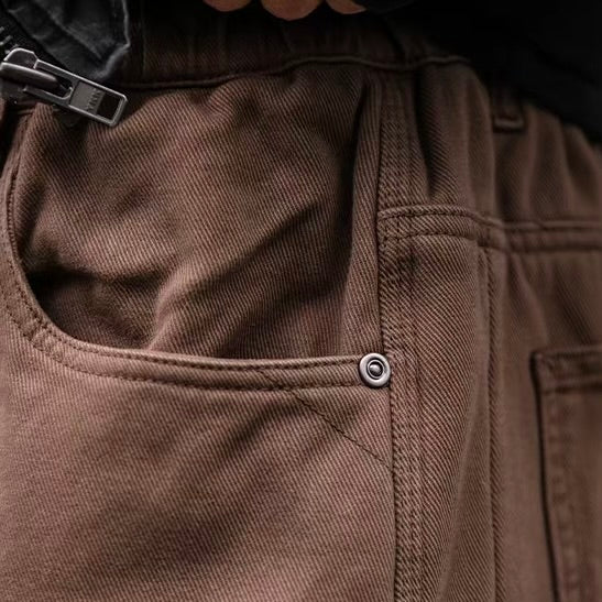 裏起毛 ワイドテーパード カジュアルパンツ（5Colors）260007