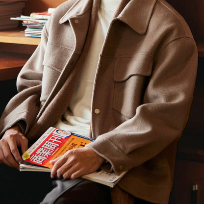 ヘビーウェイト シンプル ウールコート（2Colors）250951