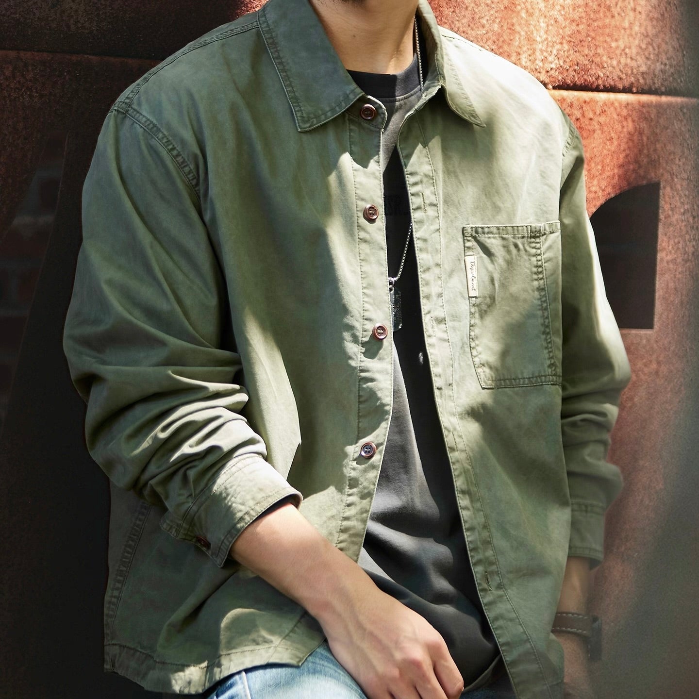 ダメージウォッシュ ワークシャツ（2Colors）250902