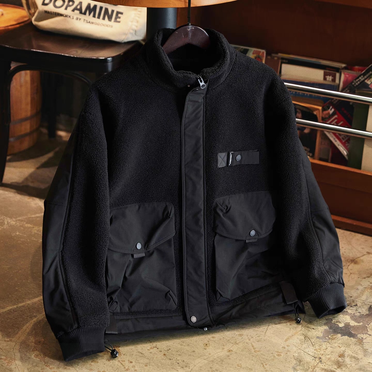 異素材MIX スタンドカラー ワークジャケット（2Colors）250931