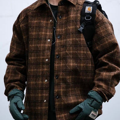 ダイヤ チェック柄 ダウンシャツジャケット（2Colors）251052