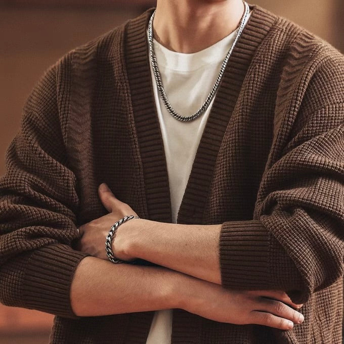 シンプル Vネック カーディガン（3Colors）250937