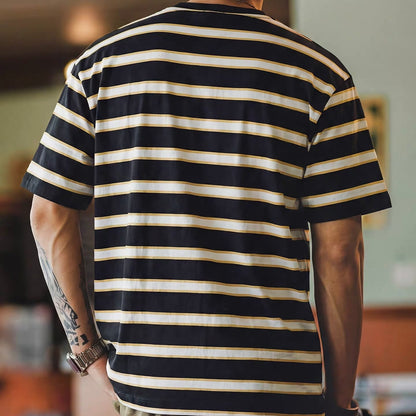 ロゴ入りポケット付 ボーダーTシャツ（2Colors）260255