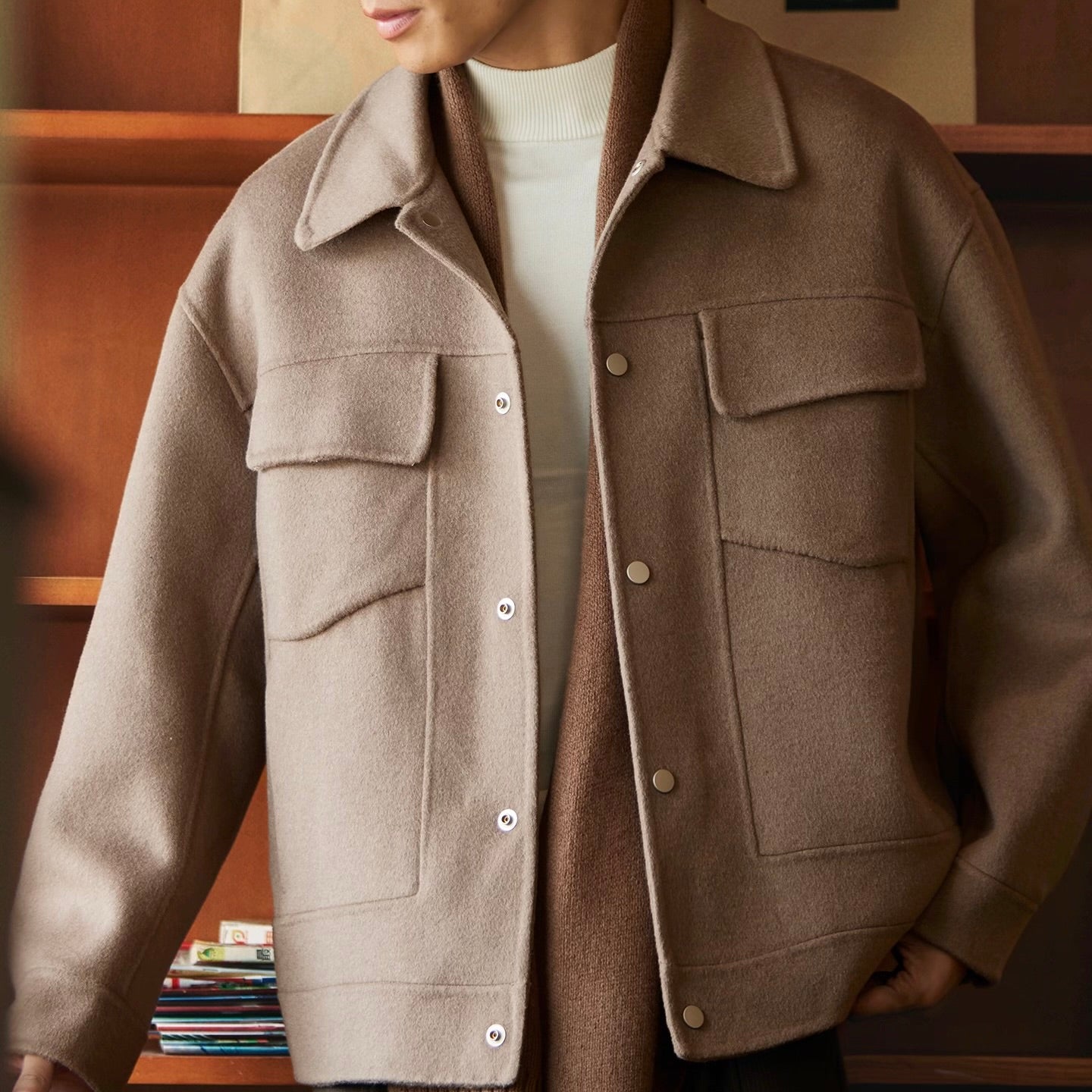 ヘビーウェイト シンプル ウールコート（2Colors）250951