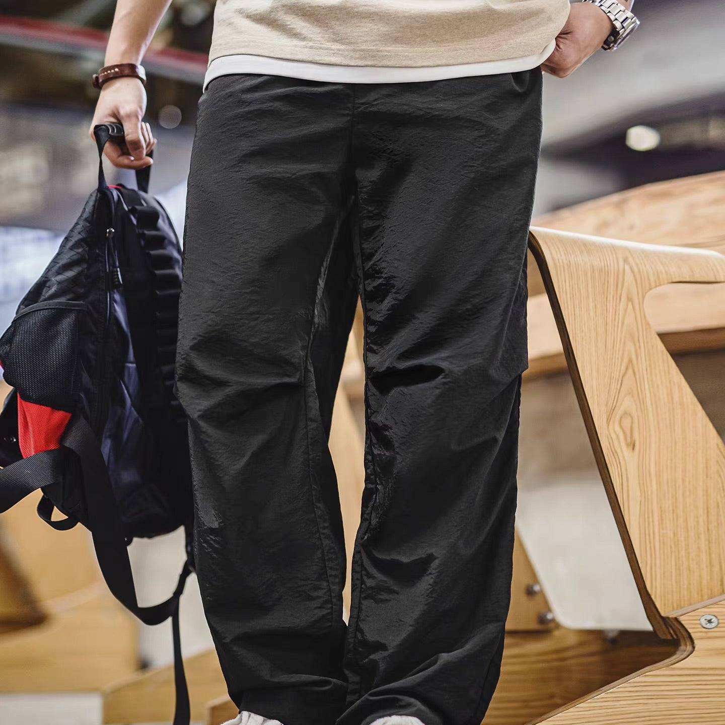 カラー紐付き パラシュートパンツ（3Colors）260198