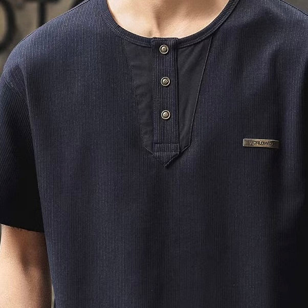 シンプル ヘンリーネックTシャツ（3Colors）260201