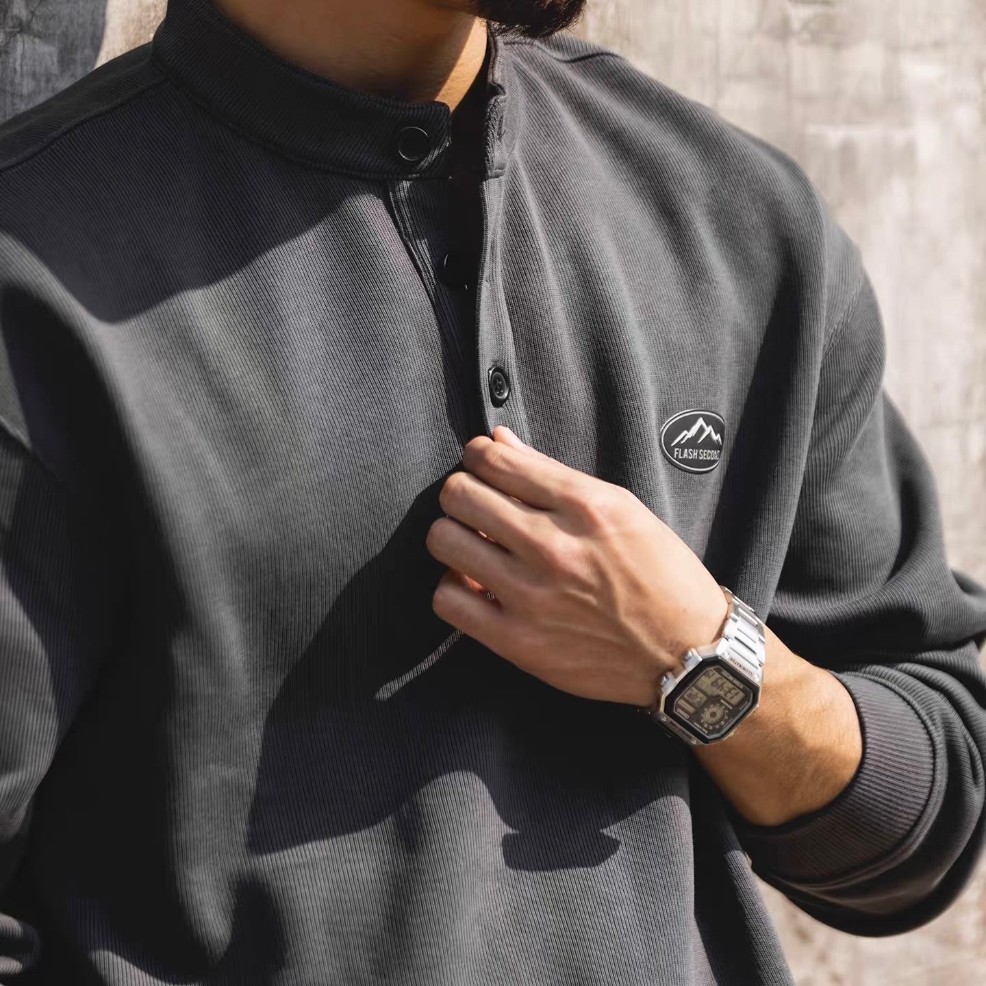 ヘンリーネック スウェットプルオーバー（3Colors）260209