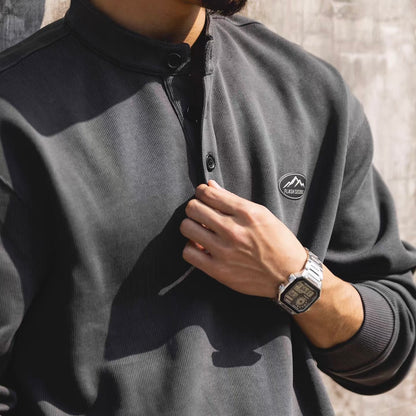 ヘンリーネック スウェットプルオーバー（3Colors）260209