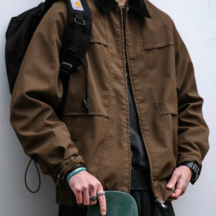 コーデュロイ襟 オーバーサイズ ブルゾン（2Colors）260190