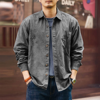 ウォッシュ加工 レトロデザインシャツ（3Colors）250665