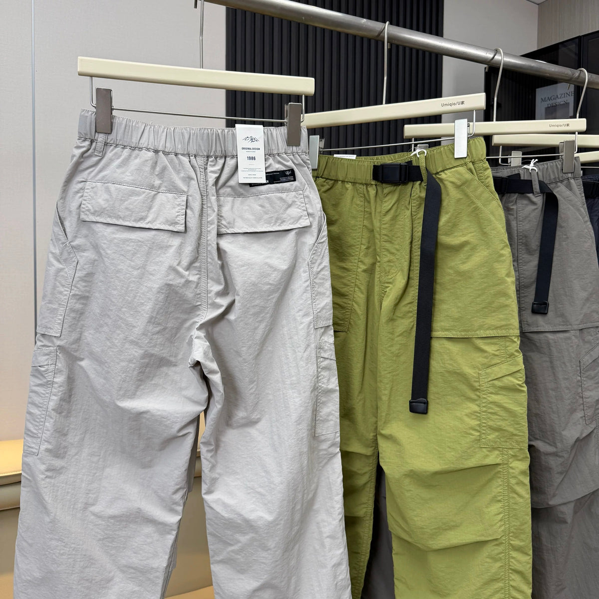 撥水 ウェビングベルト付 パラシュートパンツ（5Colors）250796