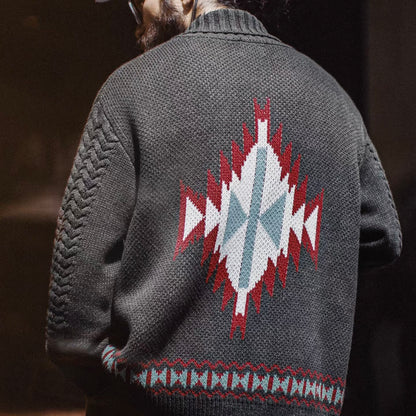 ネイティブ柄 ショールカラーカーディガン（1Color）251079