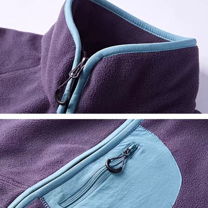 アクセントカラー スタンドネック フリースジャケット（4Colors）260010