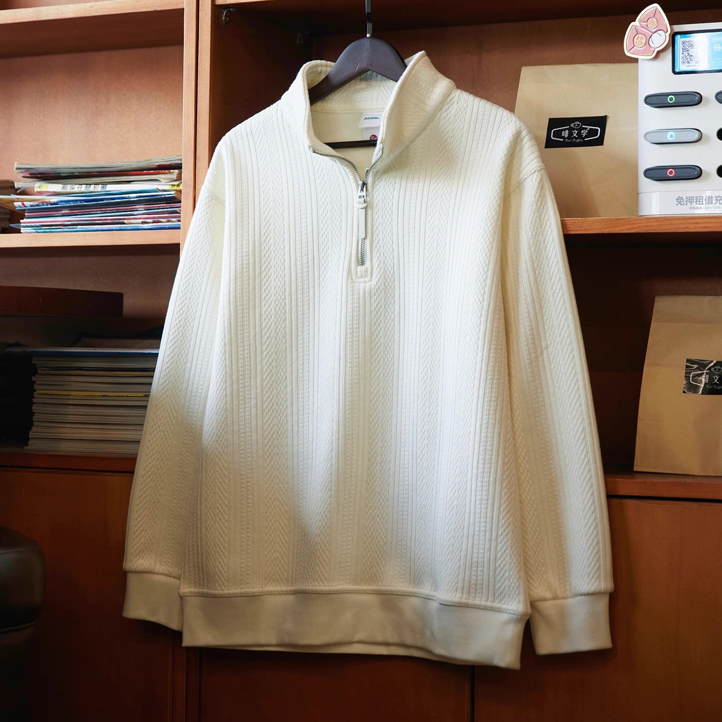 裏起毛 ハーフジップ プルオーバー（2Colors）250999