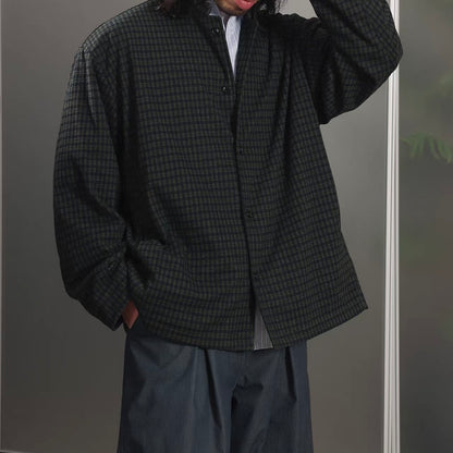 チェック スタンドカラー ライトジャケット（2Colors）260160