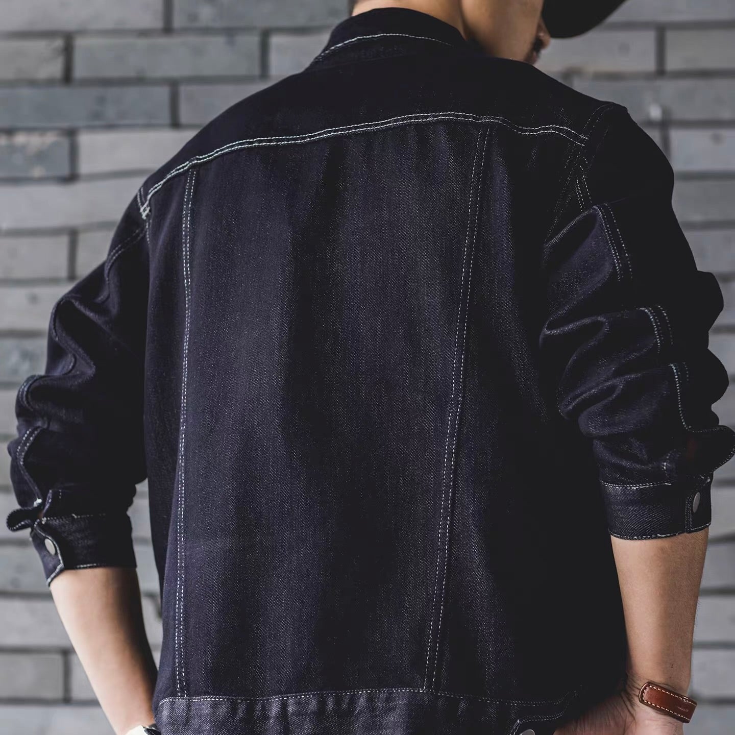 ポイントステッチ フルジップ デニムジャケット（1Color）260053