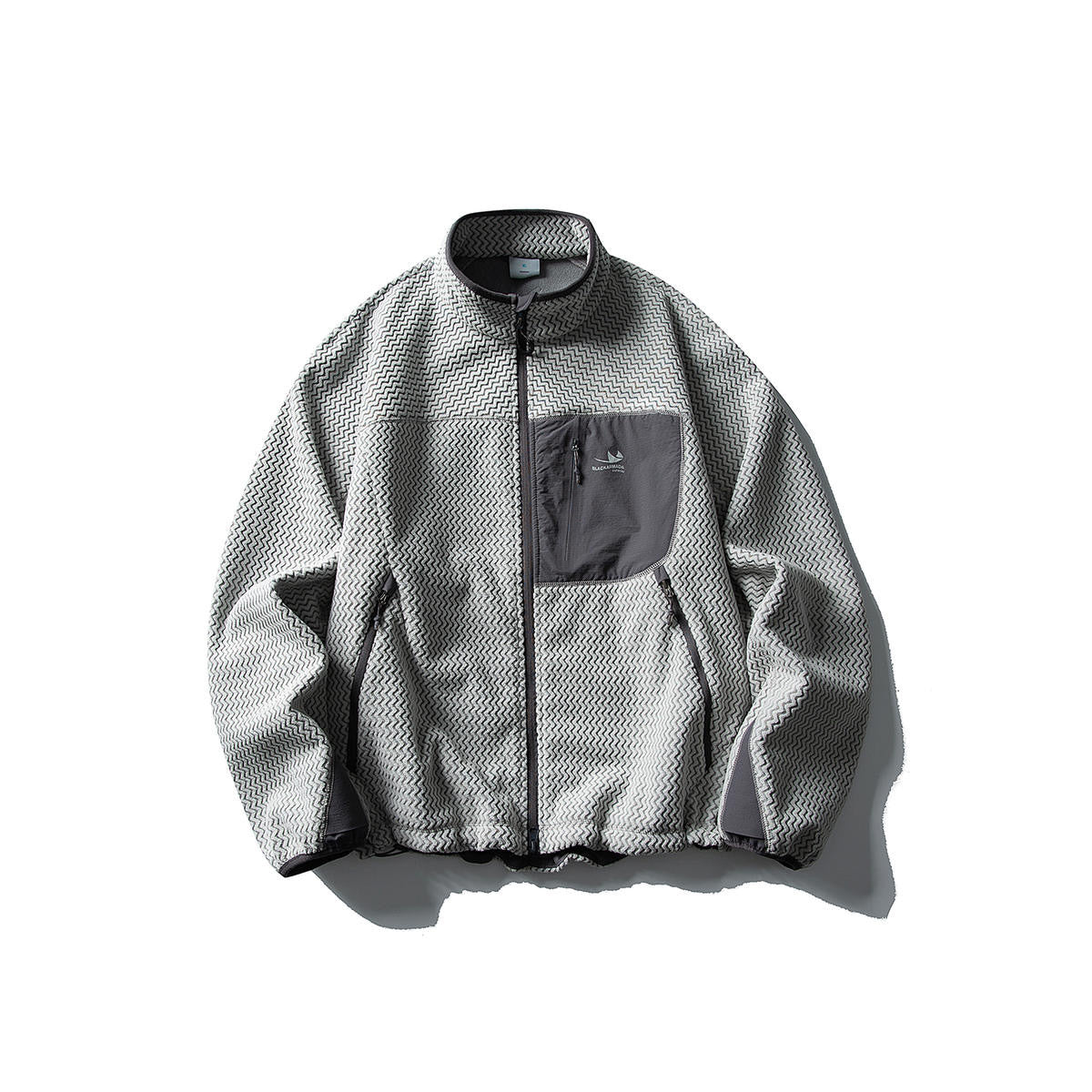 パッチポケット付 スタンドカラー フリースジャケット（5Colors）250730