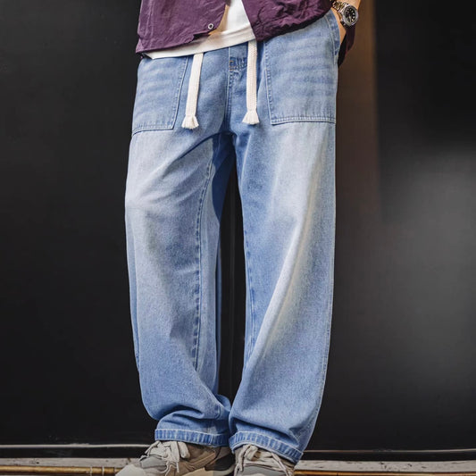 ウエストドローストリング ウォッシュドデニムパンツ（1Color）260087