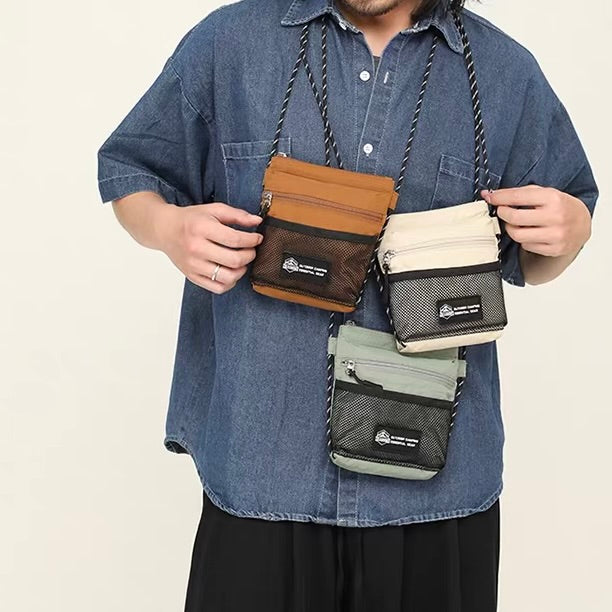 メッシュポケット付 ミニショルダーバッグ（3Colors）260164