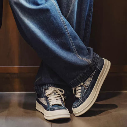 パッチワーク デニムスニーカー（1Color）260135