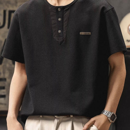 シンプル ヘンリーネックTシャツ（3Colors）260201