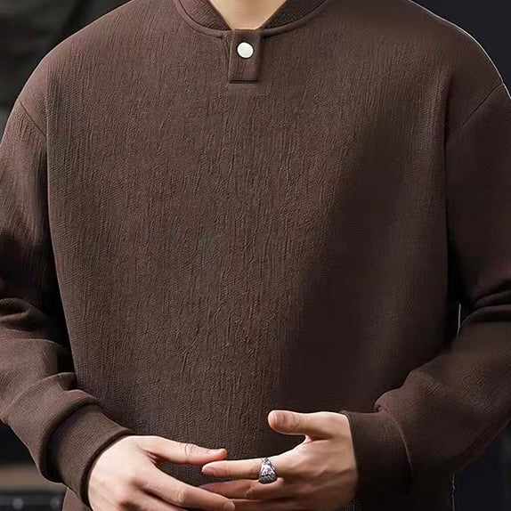 サイドボタン付 ヘンリーカラー プルオーバー（3Colors）260037