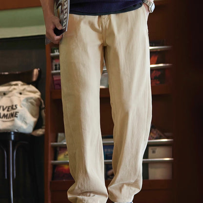 裏起毛 ホワイト ストレートパンツ（1Color）251011