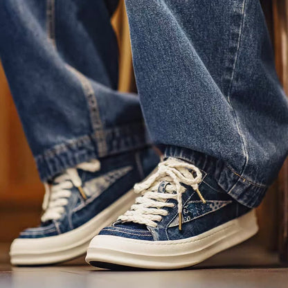 パッチワーク デニムスニーカー（1Color）260135