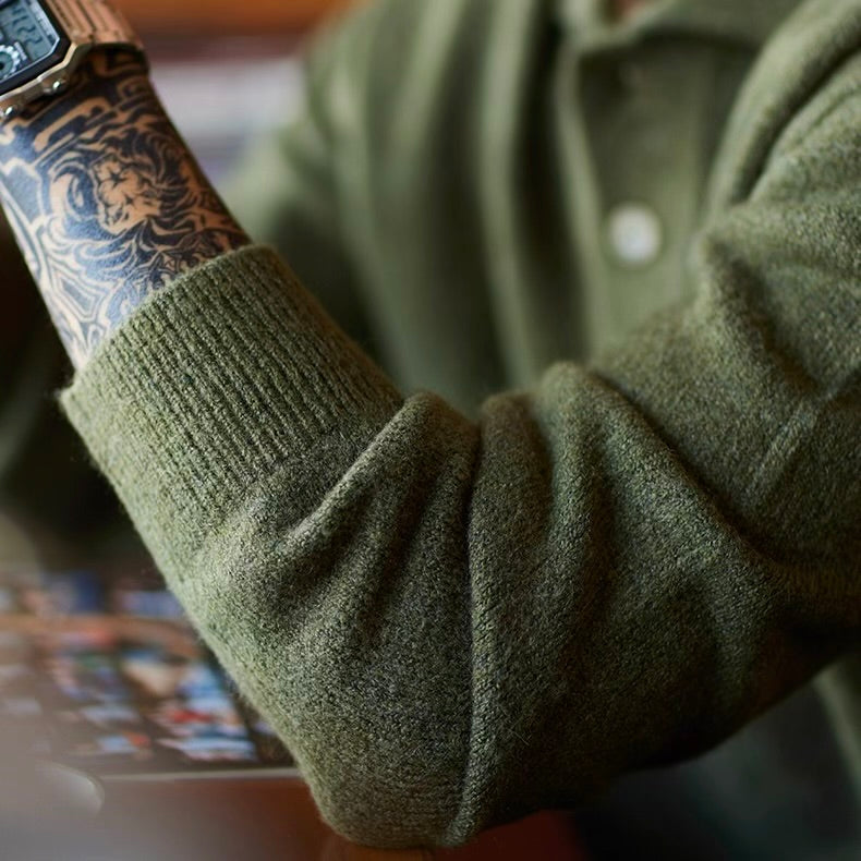 ヘビーウェイト ポロカラーセーター（3Colors）250908