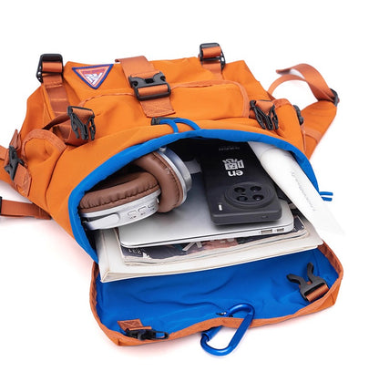 カラビナ付 マルチポケット バックパック（2Colors）250897