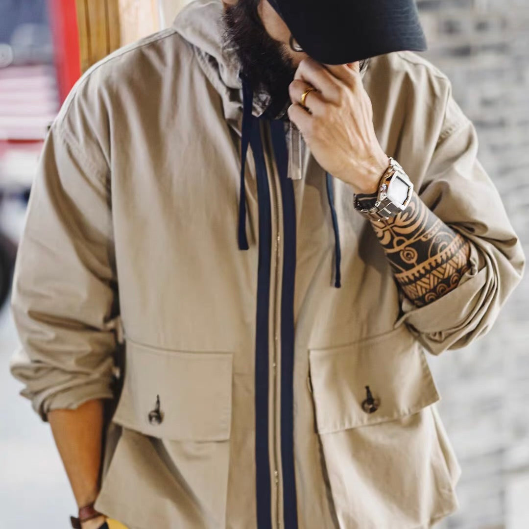 アクセントカラー ビッグポケット付ジャケット（1Color）260096